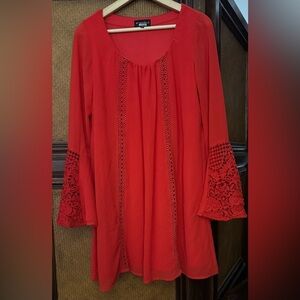 My Michelle red bell sleeve valentines dress size medium​​​